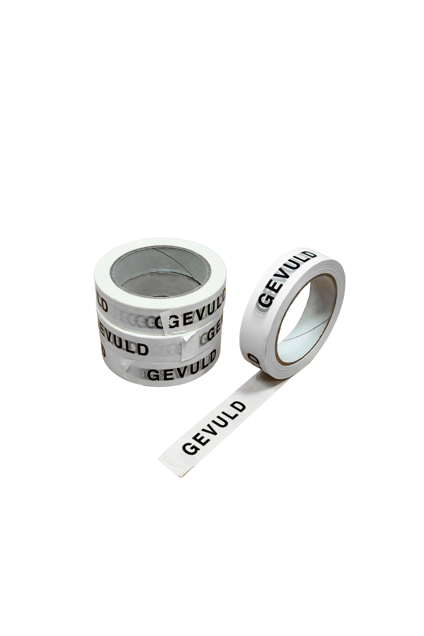 Rol tape zwart zelfklevend "gevuld"