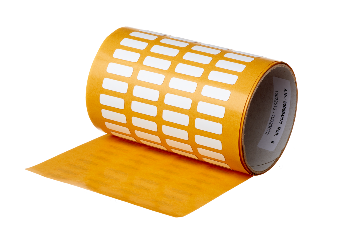 Bar code label inside 22x8 mm