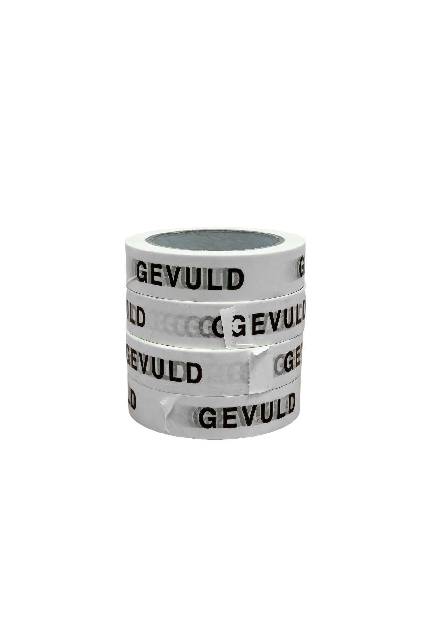 Rol tape zwart zelfklevend "gevuld"