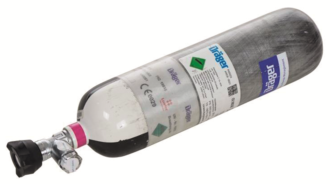 Air cylinder 3.0 L/300 bar CC, EFV/gauge